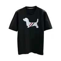 メンズTシャツファッションカップルラグジュアリーカジュアルショートスリーブブランドTシャツ子犬パターンデザイン印刷高品質トレンドクルーネック有名なT-Shir