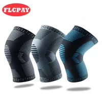 1 Pair New Nylon Weaving Elastic Sports Knee Pads Breathable Knee Support Brace Running Fitness Hiking Cycling Knee Protector2794
