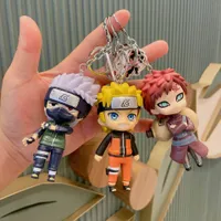 Party Favor Cartoon KeyChain Naruto Figur Anime Key Ring Holder Kid Gifts Pendant KeyChain Jewelry Decoration Trinets Accessor