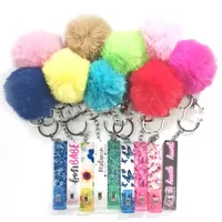Stock Credit Card Puller Pompom Favor Key Rings Acrylic Debit Bank Card Grabber for Long Nail ATM Keychain Cards Clip Nails tools