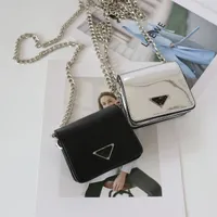 P style kids square purse fashion children Patent Leather triangle letter messenger bag girls single shoulder princess bag A8989