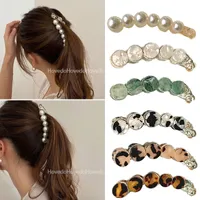 Elegant Pearls Hair Clip Acrylic Hair Claws Makeup Hairgrip Styling Tool for Women Girls Fashion Accessories