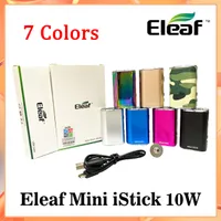Оптом elif mini istick kit 7 цветов 1050mah Встроенный аккумулятор 10 Вт Max Выходное переменное напряжение мод с USB-кабелем EGO Connector