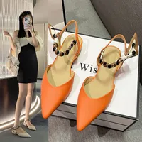 Sandals Women's Summer 2022 Woman Woman Shoe Traf Heels Trend Trend Luxury Elegant Medium Cyeel Beach Designer Slippers