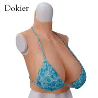 Dokier Crossdressering Silicone Breast يشكل ثديًا مزيفًا تأثيريًا ثديًا شيمالي نقل الجندي ملكة القتلى C D F F H CUP H220511