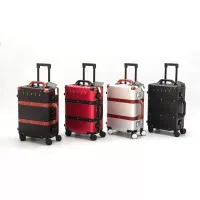 해외 여행 가방을 운반 Goy Rolling 짐 브랜드 유명한 회 전자 용량 트롤리 장식 패턴 가방 프랑스 유럽 Whi