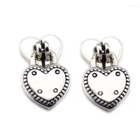 Stud Love Locks Earrings For Women Hanging Heart Dangle Female 925 Sterling Silver Jewelry Valentine DayStud Effi22