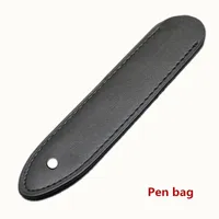 Promotion PU Le cuir stylo Étui au crayon noir de haute qualité pour stylo simple