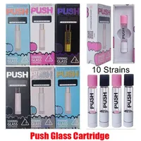 Push Glass Vape Cartridge 1.0ml Atomizers 1000mg Packaging Thick Oil Vaporizer Empty Ceramic Carts Tank For 510 Thread Battery Pen297t