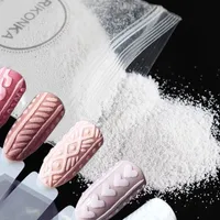 Glitter de unhas brilhantes açúcar doce pó em pó branco preto transparente pigmento decorações de arte de pó DIY dicas de natal