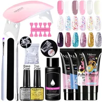Nail Art Kits Mobray Polygels Poly Gel Extension Kit All For Manicure Set Acrylic Building LED Polish Nails DesignNail