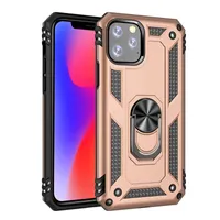 Shockproof Armor Kickstand Phone Cases For iPhone 13 12 11 Pro XR Xs Max X SE 7 8 6S Plus Finger Magnetic Ring Holder Anti Cover
