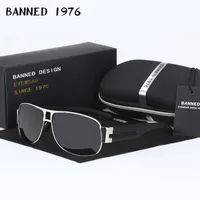 Lunettes de soleil 1976 Brand Unisexe Retro Retro Aluminium Polarise Lens Vintage Eyewear Accessories conduisant des verres de soleil pour hommes / femmes