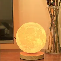 Nachtlichter Farben 3d Moon Lampe LED LEG LICHT mit Fernbedienung USB wiederaufladbar R für Kinder Geburtstag Geschenke Home Dezornlicht