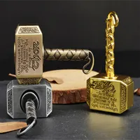 1pcs wiitin Thors Battle Hammer Zappel Handspinner von Metal Der mächtige Mjolnir -Schlüsselbundspielzeug Antique Brass 220708