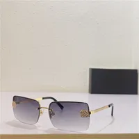 Ny modedesign Solglasögon 4104-B Metal Half Frame Square Lens Populära stil UV400-lins
