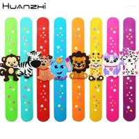 Bangle Rainbow Color PVC Kid Bracelet Zebra Lion Cat Lovely Silicone For Children Boys Girls Chic Toys Gift HUANZHI 2022 Trum22
