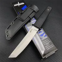 Cold Steel 17T KOBUN Fixed Blade Knife Tanto Point 58HRC Outdoor Camping Hunting Survival Pocket Knives Utility edc with ABS Sheath 176 26SXP Spartan Tools