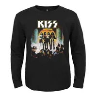 Men&#039;s T-Shirts 8 Designs Vintage Classic Rock KISS Band Men Women Full Long Sleeves Shirt Metal Tee Fitness Rocker Punk Customize