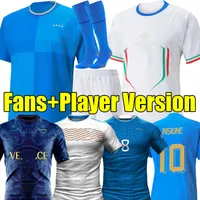 22/23 Italia Bonucci voetbalshirts 2023 Concept Italys Jorginho Insigne Verratti Chiesa Barella Spinazzola Chiellini Men Kids Kits Volledige sets voetbalshirt