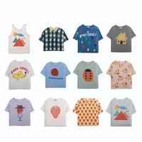 Bobo BC Kid Summer Short Sleeve Super Fashion Limited Edition Design Boy Girl Toddler Tops Cotton Made Tshirt 220607