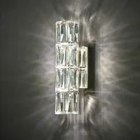 Wall Lamp Luxury Crystal LED Bedroom Lamps Indoor Lighting Chrome Glass Sconces Fixtures Modern Living Room TV Background LightsWall