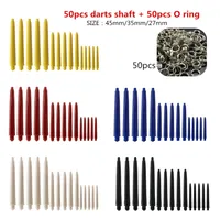 Goodarts 50 stks/perceel 27 mm/35 mm/45 mm nylon dartschachten plastic as zwart blauw rood geel witte darts accessoires 220812