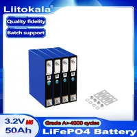 4 STKS LIITOKALA 3.2V 50AH 52AH LIFEPO4-batterij 3C 150A voor elektrische fietsbatterij DIY 12V 24V Solar Inverter Golfkar