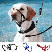 Collares de perro correas perros boca cuerda suave halter leash líder tracción mascota tracción ajustable collar de entrenamiento accesorios