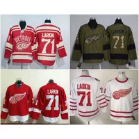 2016 New 2015 Red 71 Dylan Larkin Jersey Mens Ice Hockey Jersey Cheap High quality Red White Brown Jerseys Size S-3XL