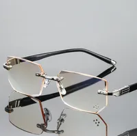 Sonnenbrille Diamant Cut Lesebrillen Frauen Männer hochwertige ultraleichte randlose kommerzielle Anti -Blu -Müdigkeit 0,75 1 1,25 1,5 bis 4sunglasses