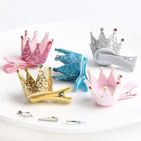 Weselne przyjęcie dla dzieci 3D cekin korona do włosów księżniczka bb barrettes cekina diamentowa fryzura hair akcesoria