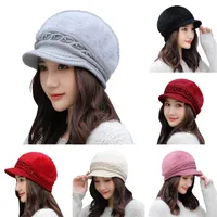 Visors Winter Women Hat Warm Beanies Knitted Hats Female Cap Autumn Ladies Fashion Skullies BeaniesVisors