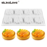 Silikolove 8 Cavity 3D Siliconen Cake Mold Baking Tools Diy Mousse Dessert Bakeware Kooking Decoreren Molds 220601