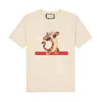 Summer Mens Womens T-shirts avec lettre d'impression animale imprimé tops respirant Tees Casual Designer Tshirt Quality Fashion Tee Streetwear Asian Size S-4xl