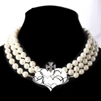 Halsband hängen charms kedja för kvinnor män smycken hänge 3-lagers pärla bana halsband cny2562257j