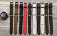 Fashion lederen horlogebanden voor Samsung Galaxy -band 20mm 22 mm 41 mm 42 mm 44 mm Watch Active 2 4 5 6 7 Series Band Luxe ontwerper L Flowerpolsstrepen L Flower Pols Stripes