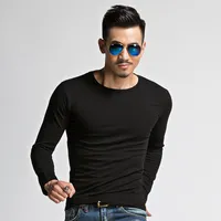 스프링 패션 브랜드 o 목 슬림 핏 긴 슬리브 티셔츠 셔츠 남자 렌드 캐주얼 남성 셔츠 한국 셔츠 3XL A005 220810