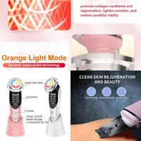 NXY Face Care Devices EMS Facial Massager LED Light Therapy Skin Care Ultrasonic Cleaner Blackhead Remover Nano Spray Face Steamer Beauty Tools 0621