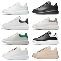 2022 Designer Woman shoe Leather Lace Up Men Fashion Platform Oversized Sneakers White Ivory Black Rainbow mens womens Luxury velvet suede Sneaker Casual Shoes