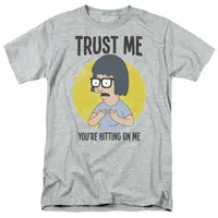 Camisetas para hombre Bobs Burger Tina Trust Me Licencia de la camiseta adultos