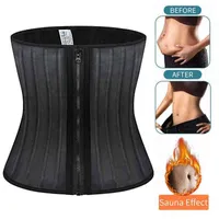 Nxy Garment Latex Corset Belt 25 Bone Belly Rubber Body Shaping Clothes Smooth Fitness Abdominal Band Sports 220525