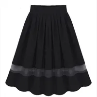 Skirts Waist Spring Color Casual Style Women Solid 2022 High Plus White Summer Maxi Size Female Loose Black Confortabl