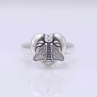 Tasarımcı Çift Yüzük Çift G Gu 22 CCI Retro 925 Gümüş Arı Takı Lüks Marka Takı Yeni Kadın Yüzükleri Sevgililer Günü Hediyesi