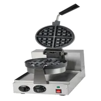 Máquina de fabricante de waffle bélgica giratoria para uso comercial266g