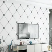 3D幾何学的曲線ストライプテレビの背景壁紙厚い非編まれた寝室リビングルーム装飾的な壁紙の壁