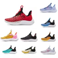 Nieuwe Currys Flow 9 Red Basketball Shoes Sneakers Men Women Banden Street Game Day geloven Elmo Play Trainers