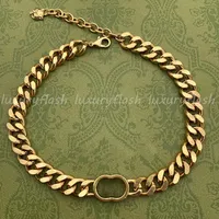 Designer CHOKERS Halsketten Luxurys Armband Frauen und Herren Vintage Vintage Gold Buchstaben 14k vergoldetem Modeschmuck