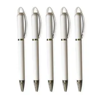 Sublimation Blank Ballpoint Pen Heat Transfer Personalized DIY Metal Rings Roller Ball Pens School Office Supplies