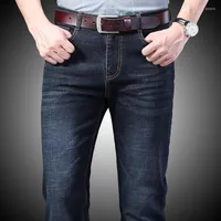 Męskie dżinsy mężczyźni chudy szczupły fit czarny niebieski jeansowy spijkerbroeken heren rowerowe spodnie spodni swobodne zmartwione